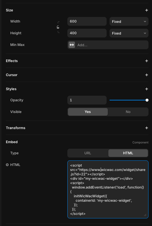 Paste Integration Code