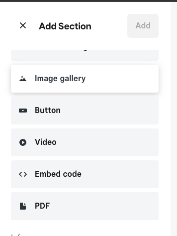 Select Embed Code Section