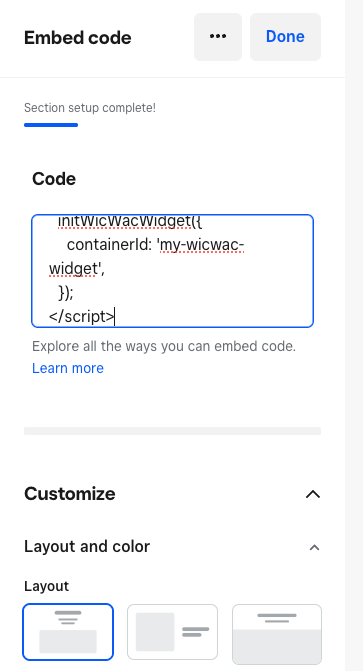 Paste Integration Code