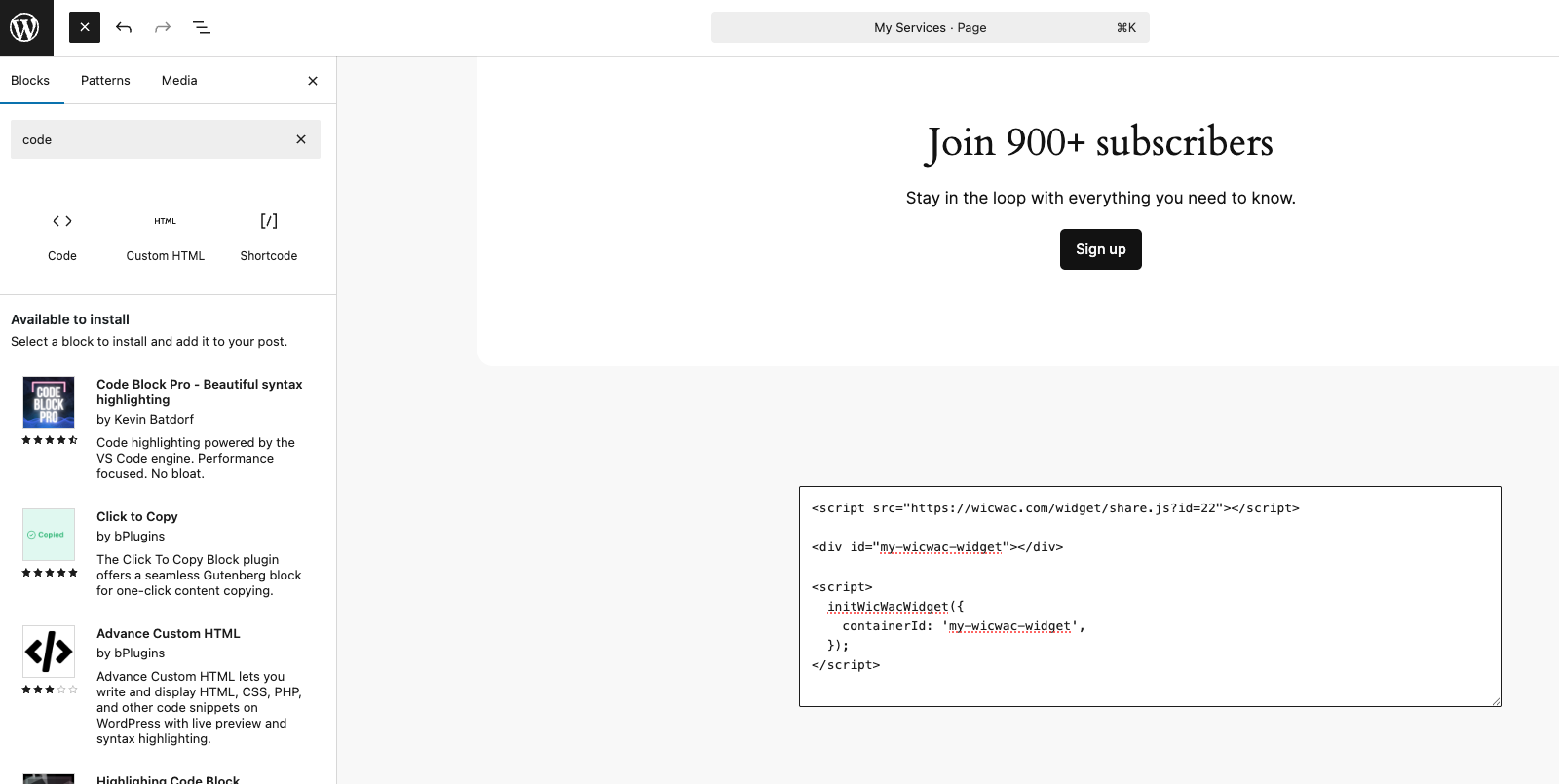 Configure HTML Settings